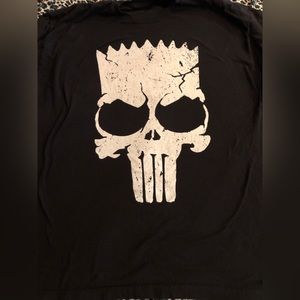 Custom Bart Simpson / The Punisher logo mashup XXXL T Shirt Marvel The Simpsons